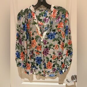 Alice + Olivia Multicolor Floral Blouse